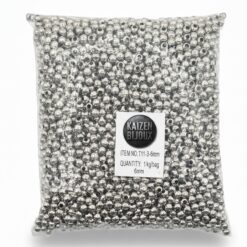 Cuentas Metal niquel 6mm