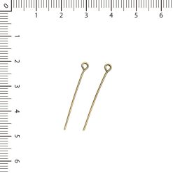 Alfiler 4cm bronce c/rulo