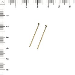 Alfileres 2.5cm bronce c/tope