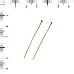 Alfileres 4cm bronce c/tope