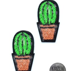 Aplique Termoadhesivo Cactus Con Lentejuelas