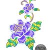 Aplique Termoadhesivo Flor Violeta
