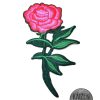 Aplique Termoadhesivo Rosa Roja  Con Tallo