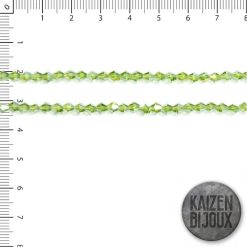 Bicono Cristal Verde Loro Tornasol Traslucido 4mm