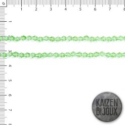 Bicono Cristal Verde Pastel Traslucido 4mm