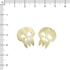 Calavera de chapa chica Dorado