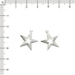 Chapa Estrella calada 18mm niquel