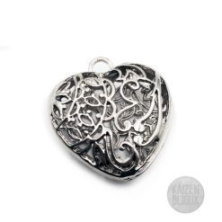 Corazón Bombé Calado doble