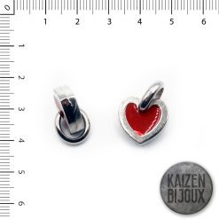 Corazon resinado Rojo con drop