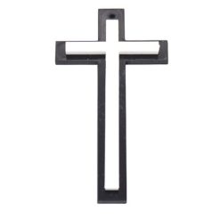 Cruz Base Negra Con Blanco