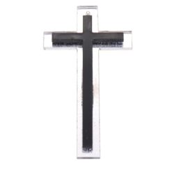 Cruz Base Plata Con Negro
