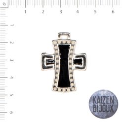 Cruz centro esmaltado