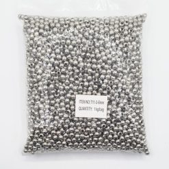Cuentas Metal niquel 6mm