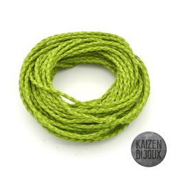 Cuerina Trenzada Verde Manzana 3mm