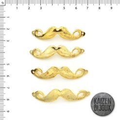 Dije Bigote Doble agarre Dorado