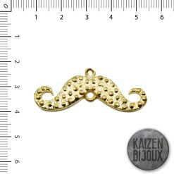 Dije Bigote Punteado Doble Agarre