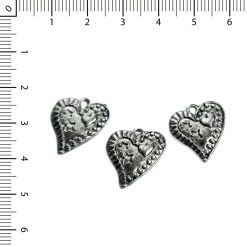 Dije corazon con estrellas