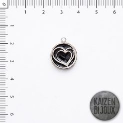 Dije corazon doble  18mm