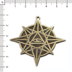 Dije estrella c/ojo horus Bronce viejo