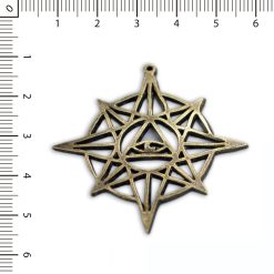 Dije estrella c/ojo horus calada Bronce viejo