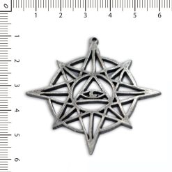 Dije estrella c/ojo horus calada Plata vieja