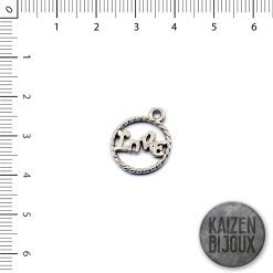 Dije Love circular calado