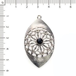 Dije Oval c/flor y esmaltado