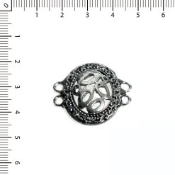 Dije oval calado doble agarre