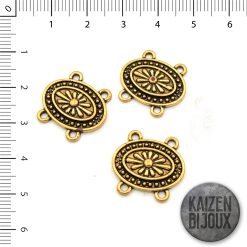 Dije Ovalado con 4 Agarres