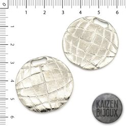 Dije Redondo con relieve de 29 mm niquel