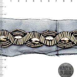 Galon Bordado Mostacillas