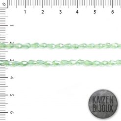 Gota Mini Cristal Verde Pastel Traslucido