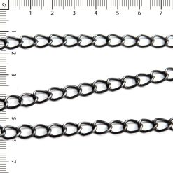 Groumet Ancha 1.25mm Plata Vieja Opaca