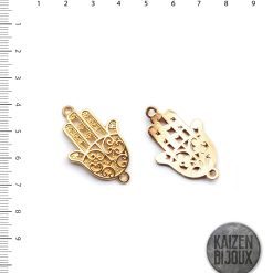 Mano Fatima dorada 40mm