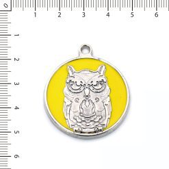 Medalla Buho esmaltado amarillo