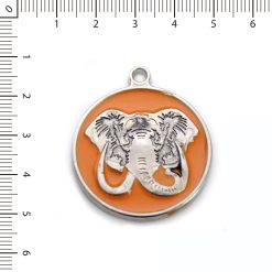 Medalla Elefante esmaltado naranja