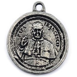 Medalla Papa Franciso plata vieja