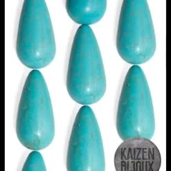 Piedras Reconstituidas Gota 20*40 Turquesa