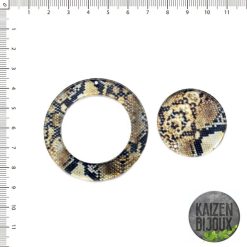 Pieza Animal print circulo x 2 acrilico
