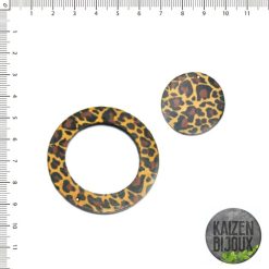 Pieza Animal Print Círculo x 2 madera