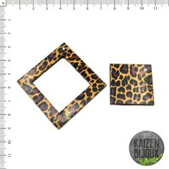 Pieza Animal Print Rombo x 2 madera