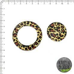 Piezas Animal print Circulo x 2 acrilico