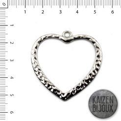 Silueta Corazon martillado 40mm