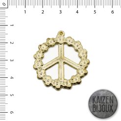 Simbolo de la Paz Dorado