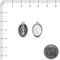 Medalla oval virgen 17mm