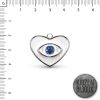 Corazon con ojo turco de 30mm