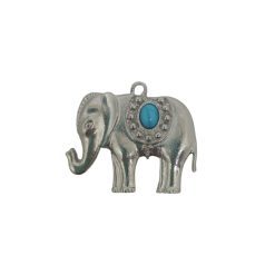 Elefante con piedra turquesa