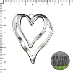 Dije Silueta Corazon doble