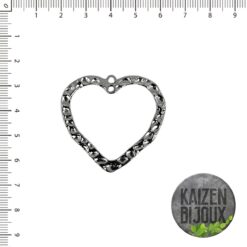 Dije Silueta Corazon martillado