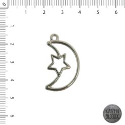 Silueta luna con estrella